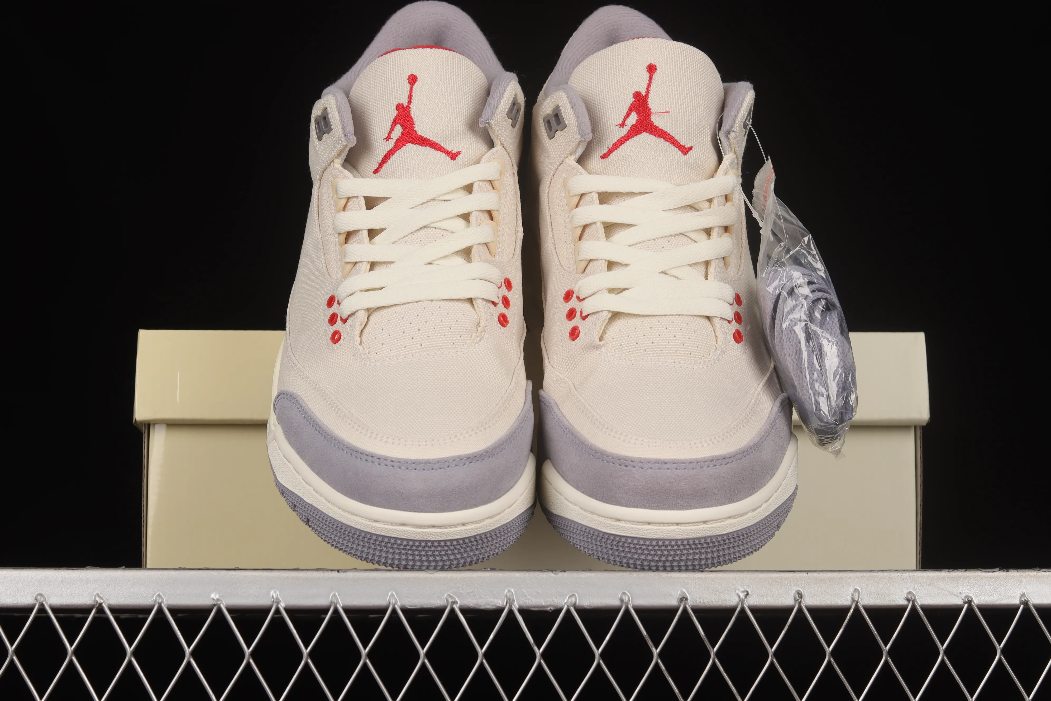 All categories Air Jordan Jordan series basketball shoes Air Jordan 3 Air Jordan 3 "Muslin" AJ3 Joe 3 cement gray canvas basketball shoes DH7139-100